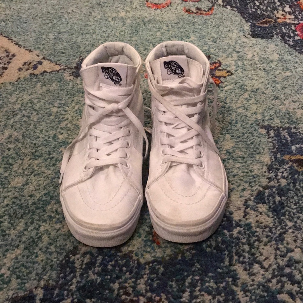 High top white vans